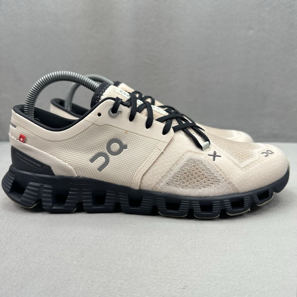 Womens Size 9 ON Cloud X 3 Shoes Fawn | Magnet Athletic Running Comfort Sneakers